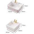 1/12 Dollhouse Bathroom Wash Basins Sinks Model Dollhouse Bathroom Furniture Decoration Dolls House Home Accessories.