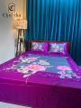 Digital Home Tex Luxury panel bedsheet king size (8feet/7.5feet) with 2 pillows cover & 1side pillow cover.