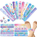 12pcs Mermaid Slap Bracelets Girls Little Mermaid Birthday Party Favors Gift for Guest Kids Classroom Prize Goodie Bag Filler. 