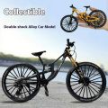 1：8  Front And Rear Double Suspension Simulation Alloy Mountain Bike Soft Tail Deceleration Bike Mini Bike Toy Ornament Mold ﻿ ﻿. 