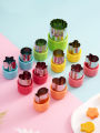 Leeseph 12 Pcs Vegetable Cutter Shapes Sets Mini Size Cutters Fruit Cutters Kids Food Cutters Pastry Stamps Mold Biscuits.