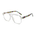 Korean Style Reading Glasses Anti Blue Light Pilot Double Beam Presbyopia Eyeglasses Big Frame Hyperopia Eyewear Unisex +1to+4.0. 