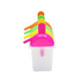 4PCs Ice Lolly Moulds with Straw, Kids Ice Lolly Moulds Reusable, Healthy Fruit Plastic Popsicle Molds with Sticks, Kids Ice Lolly Maker for Frozen Juice, Smoothies, 16cm. 
