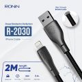 Ronin R-2030 Braided Fast Charging Cables – iPhone, Micro USB, Type-C, Type C To Type C, Type C To Iphone, R-2015 3 In 1 Cable & R-2020 2 In 1 Cable. 