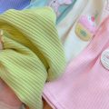 Baby Girls T-shirts for Kids Summer Sleeveless Knitted Tops Vest Outfits Girls Cute Halter Tops Tees Children Clothing 1-12 Year. 