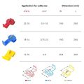 50pcs Wire Cable Connectors Scotch Lock Electric Quick Splice Terminals Crimp Non Destructive Without Breaking Line AWG 22-18. 