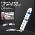 New Static Rod Electrostatic Discharger Portable Anti-Static Keychain Winter Dry Climate Static Eliminator Zinc Alloy Key Ring.