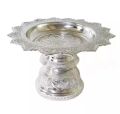 32 CM Silver Coated Tika Thali. 
