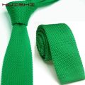 Knitted Ties For Men Slim Fashion Neckties Plain Black Red Knit Tie Men Women Wedding Daily Casual Neck Knitted Cravatas HUISHI. 
