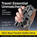 4-in-1 Multifunctional Magnetic mini Selfie Stick with 360° Rotation Wireless Bluetooth Control Magnetic Phone Holder. 