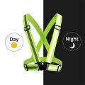 1 Pc Highlight Reflective Straps Night Running Riding Clothing Vest Adjustable Safety Vest Elastic Band For Adults And Children. 