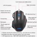 FOREV FV-X7 3200dpi Wired Mechanical Gaming RGB Lighted Mouse (Black). 