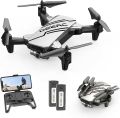 DEERC D20 Mini Drone for Kids with 720P HD FPV Camera Remote Control Toys Gifts for Boys Girls with Altitude Hold, Headless Mode, One Key Start Speed Adjustment, 3D Flips 2 Batteries, Silver. 
