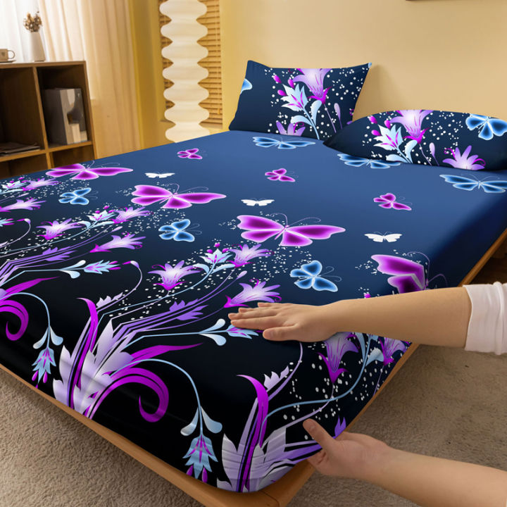 1%20Piece%20of%20Enchanting%20Dreams%20Pattern%20Frosted%20Bedsheet,%20Bedroom%20Printed%20Bedspread,%20Bedding%20(Excluding%20Pillowcases)%20-%20Image%202