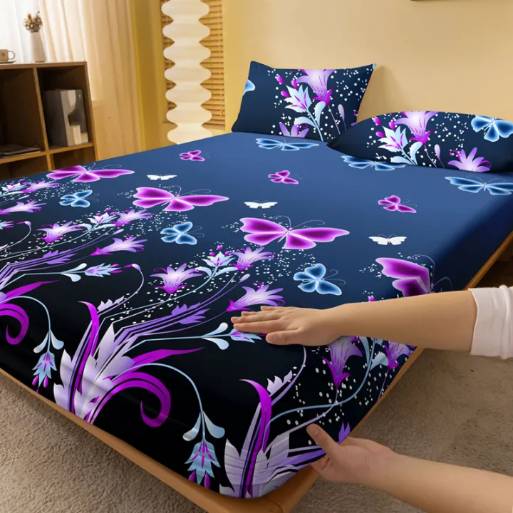 1%20Piece%20of%20Enchanting%20Dreams%20Pattern%20Frosted%20Bedsheet,%20Bedroom%20Printed%20Bedspread,%20Bedding%20(Excluding%20Pillowcases)%20-%20Image%202