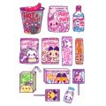 Kawaii Cute Aesthetic Food A5 UNCUT Sticker Sheet For Notebook Journals Water Bottle. 
