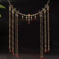 Chinese Traditional Fringe Hair Crown Fairy Long Tassel Wedding Hair Acessories. 