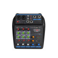 4 Channel Mixer DJ Mixing Console with Bluetooth 48V Phantom Power Monitor Karaoke System USB Mixer Audio. 