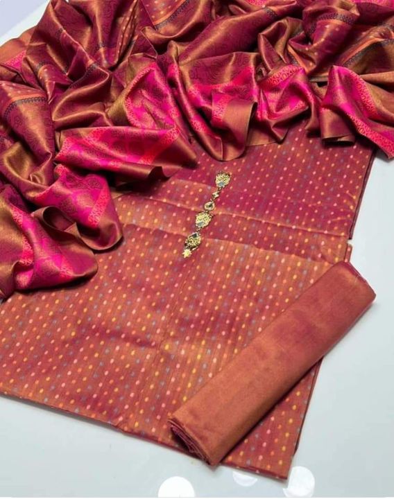 Susi Jequared 3 piece two tone Dress with plain shalwar and shawl duppatta