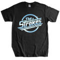 Men Cotton T Shirt Summer Tops The Strokes T Shirt Men Indie Rock Band T-shirt women Homme Black T-shirt plus size. 