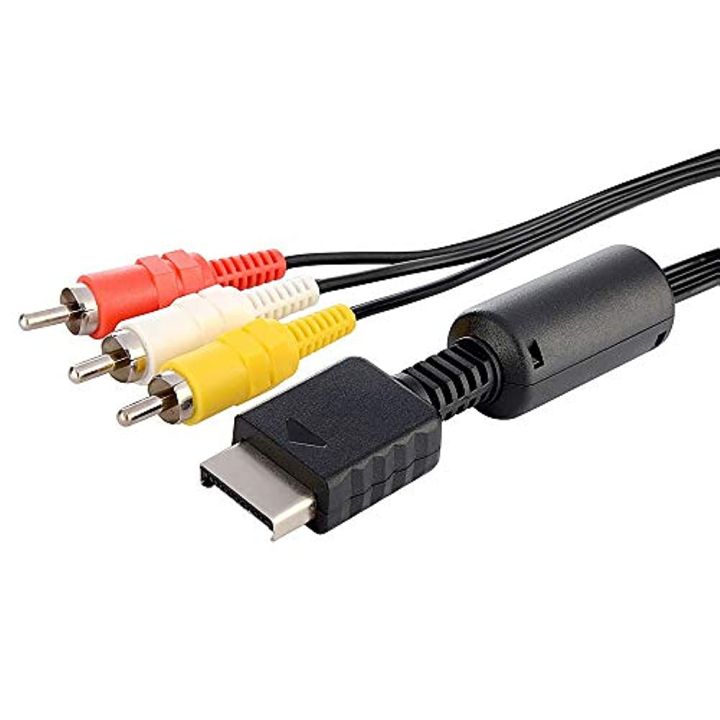 Connecting Cable RGEEK PS2 PS3 AV to RCA Composite Cable Cord for  Playstation 2 PS3 (6FT) Can Be Viewed on TV/Monitor