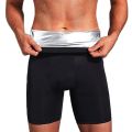 Men Sweat Sauna Shorts Body Shaper Fat Burning High Waist Trainer Shapewear Slimming Pants Fitness Running Sports Pants.