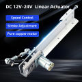 Linear Actuator Motor 12V DC Reduction Gear Motor Reciprocating Cycle Linear Mini Telescopic Linear Actuator Adjustable Stroke. 