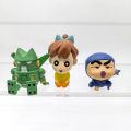 Shinchan Shinnosuke Nohara Family Figures Gacha Capsule Toy Shiro Himawari Misae Hiroshi Tsuru Mini  Figurine . 