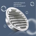 70/80/100/120/150/180/200mm Round Air Vent Grille Stainless Steel Insect Protection Home Exterior Wall Ducting Ventilation Tool. 