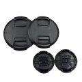 1PCS High-quality 40.5 49 52 55 58 62 67 72 77 82mm center pinch Snap-on cap cover for all camera Lens. 