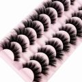 10 Pairs Cat Eye Lashes Faux Mink Eyelashes Winged End Eye Elongated Eyelashes Fake Lashes Soft Natural Long Full Strip Lashes. 
