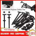 5-200PC Cable Ties Buckles Nylon Auto Fastener Screw Replaceable Car Fenders Trunk Engine Guard Panel Wire Clips Management Tool. 