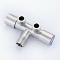 Bathroom Faucet Dual Control Double Handle Stainless Steel Cold Water Faucet Bathroom Washing Machine Faucet Triangle Valve. 