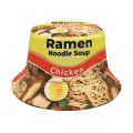 Spring/Summer Outdoor Men’s Sun-proof Bucket Hat Unisex Fisherman Hat Leisure Ramen Print Hat Fashion Women’s Basin Cap. 