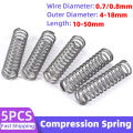 5PCS Compression Spring Steel Pressure Y-Type Springs Wire Diameter 0.7/0.8mm Outer Diameter 4-18mm Length 10-50mm.