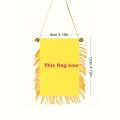 1pc Argentina ARG AR Window Hanging Flag 3x4 In Mini Flag Banner Car Rearview Mirror Decor Fringed Hanging Flag with Suction Cup.