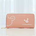 Disney Women Wallet Mickey Mouse Cartoon Long Zipper PU Wallet Fashion Minnie Coin Purse Anime Money Purse Card Holder Girl Gift. 