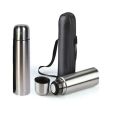 Stainless Steel Flask Hot and Cold Premium Quality Steel Water Bottle Flip Style Vacuum Insulated Flask with cover, Hot and Cold Water Bottle, Double Walled Stainless Steel Bottle for Travel, Home, Office, Outdoor, Gym, Sports, (Silver). 