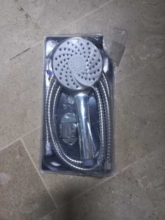 Hand shower set complete with and without Chain 1.2cm ,1.5CM shower head Universal Pressure With full Jet, hose chain for bathroom, washroom round shape Handheld shower head shower faucet Spray Nozzle Household Bathroom Accessories rainfall bath outdoor