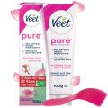 Veet 100gm Normal + FREE Dettol Original Soap 75g, Aloe Vera & Rose Extract Hair Removal Cream. 