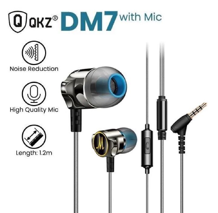 QKZ%20DM7%20Zinc%20Alloy%20In%20Ear%20Wired%20Earphones%20with%20Mic%20-%20Image%202