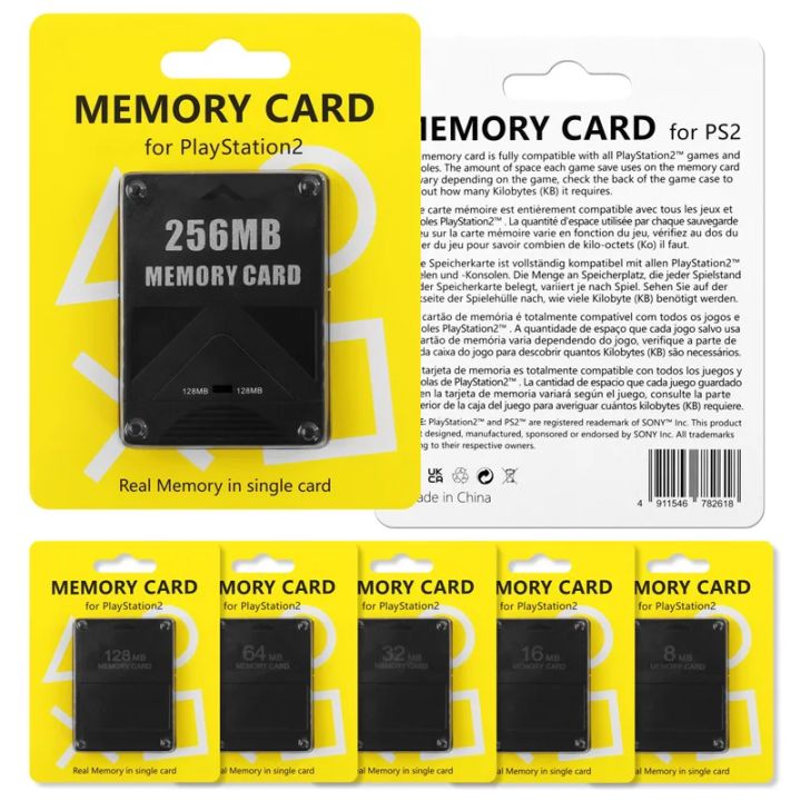 For PS2 Memory Card 8MB 16MB 32MB 64MB 128MB PS2 Memory Card for  PlayStation2 Store the Game Progress