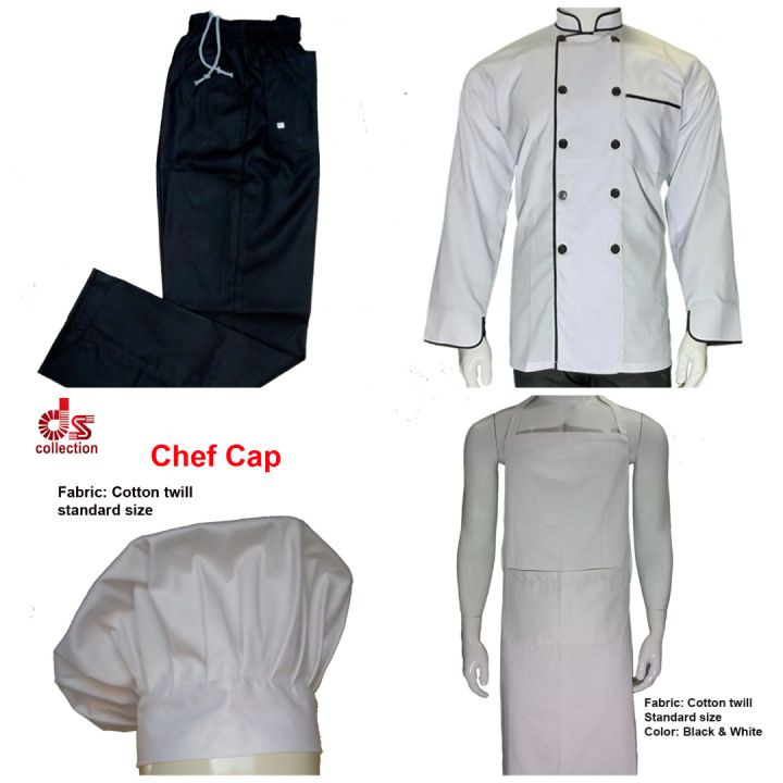Chef uniform set cooking uniform baking dress black chef coat