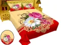 Celebrate Eid in Unparalleled Comfort and Style with Luxury Cotton King Size Twill Panel Bedsheet Set (7.5x8.5 ft) and Pillow Covers. 