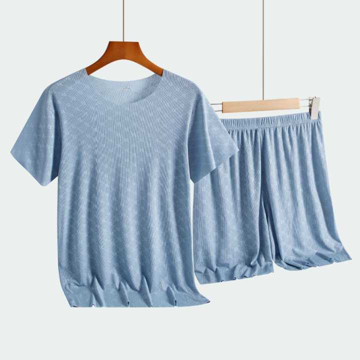 Men's%20Hot%20Selling%20Summer%20Printed%20Ice%20Silk%20Home%20Suit%20Set,%20Tencel%20Casual%20Silk%20Smooth%20and%20Cool%20Sleepwear%20Short%20Sleeved%20Shorts%20Set%20-%20Image%206
