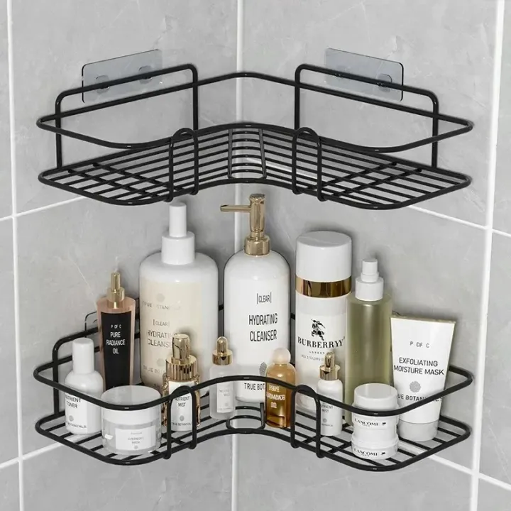 Bathroom Shelf Wall Mounted Corner Storage Shelves Shampoo Holder ...