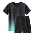 Unisex Quick Dry 2 Piece Outfits Casual Tracksuit Shorts Men 2024 Summer New Sweatsuit Oversize Short Sleeve Sport Set. 