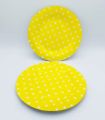 Yellow Theme paper plates | Yellow Polkadot theme Party plates | Disposable Party Plates | Pack of 10 and 25. 