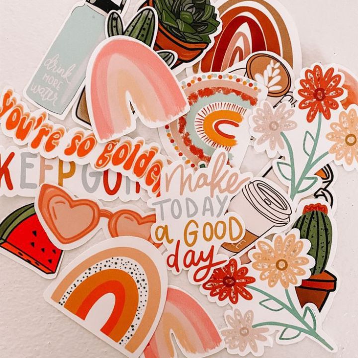 Beautiful tumbler stickers for notebook phonecase pack of 50 stickers