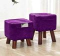 Pack Off 2 Wood Ottoman Stool. Footrest. Living Room Furniture. Kitchen Stool. Ottoman. Hoom Decore. 
